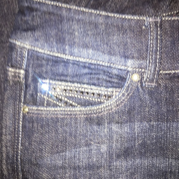 White House Black Market Rhinestone Studded Jeans in Size 2 - Picture 4 of 5